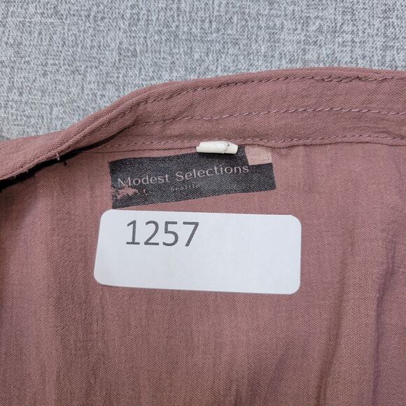 Modest Selections Women Open Front Duster Medium Dusty Rose Abaya Lagenlook - Picture 11 of 13